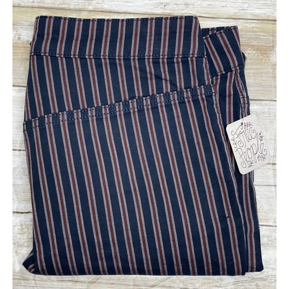 Free People We The Free Striped tapered Leg Pants Women's Size 31(actual 29W)‎